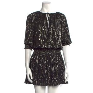 Ramy Brook dress metallic black ruffle misa love shack summer party dance fun